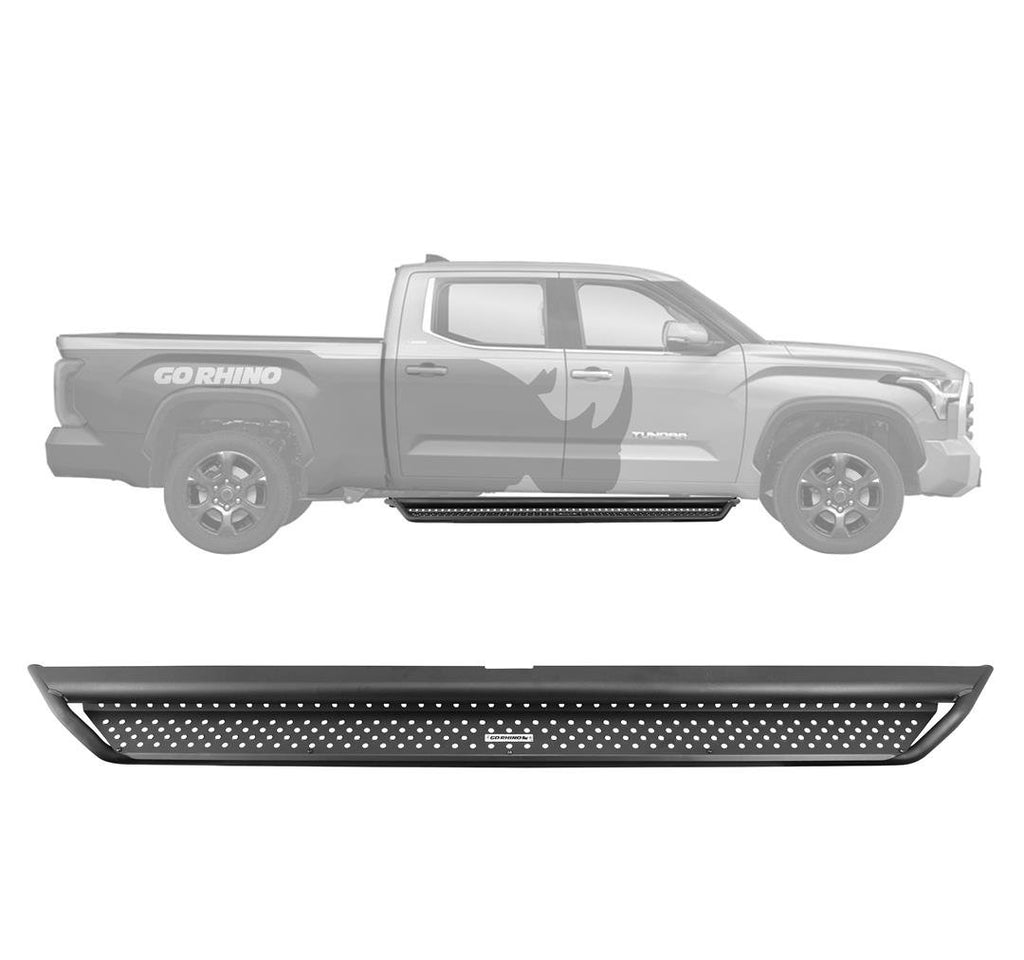 Go Rhino D14439T Drop down, full length step design is ideal for lifted vehicles or larger tires