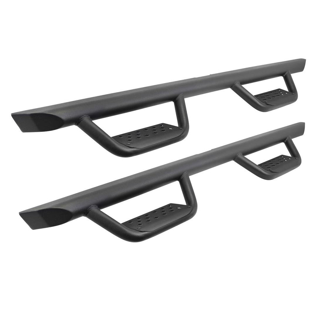 Go Rhino D20087T Drop down hoop step design is ideal for lifted vehicles or larger tires