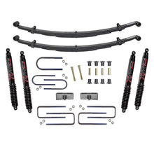 Load image into Gallery viewer, Suspension Lift Kit w/Shock Black MAX Shocks 1.5-2 Inch Lift Incl. Front Leaf Springs Front/Rear U Bolt Kits Front Bushing Kit Rear Block Skyjacker
