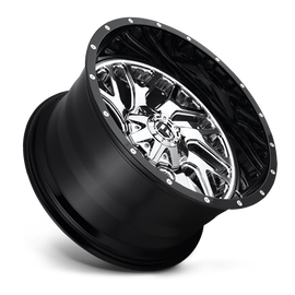 Aluminum Wheels 20X10 Triton D211 8 On 165.1 Chrome/Gloss Black Lip 125.1 Bore -19 Offset Mesh Spoke Fuel Off Road Wheels