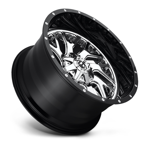 Aluminum Wheels 20X10 Triton D211 6 On 135/6 On 139.7 Chrome/Gloss Black Lip 106.1 Bore -19 Offset Mesh Spoke Fuel Off Road Wheels