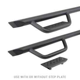 Go Rhino D224926T Drop down hoop step design is ideal for lifted vehicles or larger tires