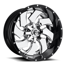 Load image into Gallery viewer, Aluminum Wheels 20X9 Cleaver D240 6 On 135/6 On 139.7 Chrome/Gloss Black Lip 106.1 Bore 20 Offset 8 Spoke Fuel Off Road Wheels