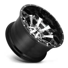 Aluminum Wheels 20X10 Assault D246 8 On 170 Chrome/Gloss Black Lip 125.1 Bore -18 Offset 8 Spoke Fuel Off Road Wheels