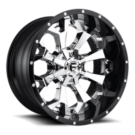 Aluminum Wheels 20X10 Assault D246 6 On 135/6 On 139.7 Chrome/Gloss Black Lip 106.1 Bore -18 Offset 8 Spoke Fuel Off Road Wheels