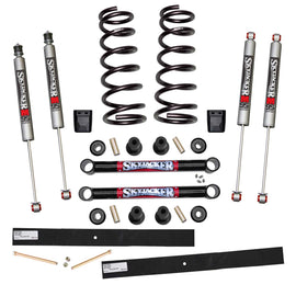 Suspension Lift Kit w/Shock M95 Performance Shocks 2-2.5 Inch Lift Incl. Front Coil Springs Rear Add-A-Leafs Lower Link Bump Stops Skyjacker