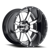 Load image into Gallery viewer, Aluminum Wheels 20X10 Maverick D260 8 On 165.1 Chrome/Gloss Black Lip 125.1 Bore -19 Offset Fuel Off Road Wheels