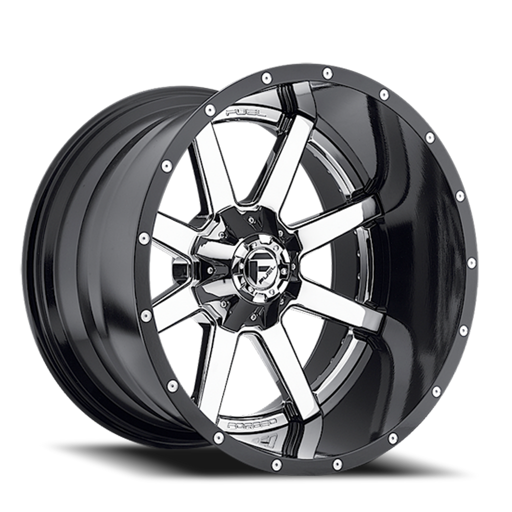Aluminum Wheels 22X14 Maverick D260 6 On 135/6 On 139.7 Chrome/Gloss Black Lip 106.1 Bore -70 Offset Fuel Off Road Wheels