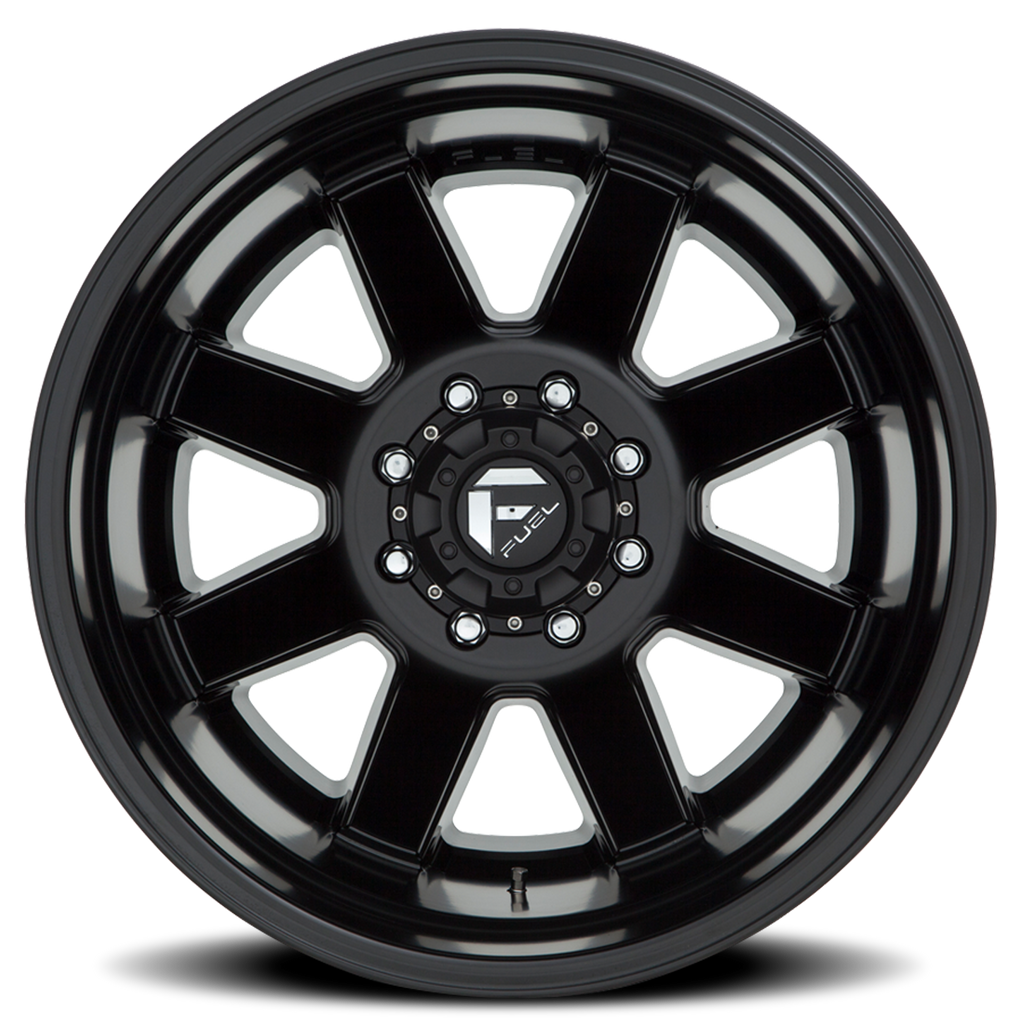Dually Wheels 20X8.3 Maverick Dually D436 8 On 165.1 Matte Black 121.5 Bore -240 Offset 7 Spoke Outer Dually Fuel Off Road Wheels