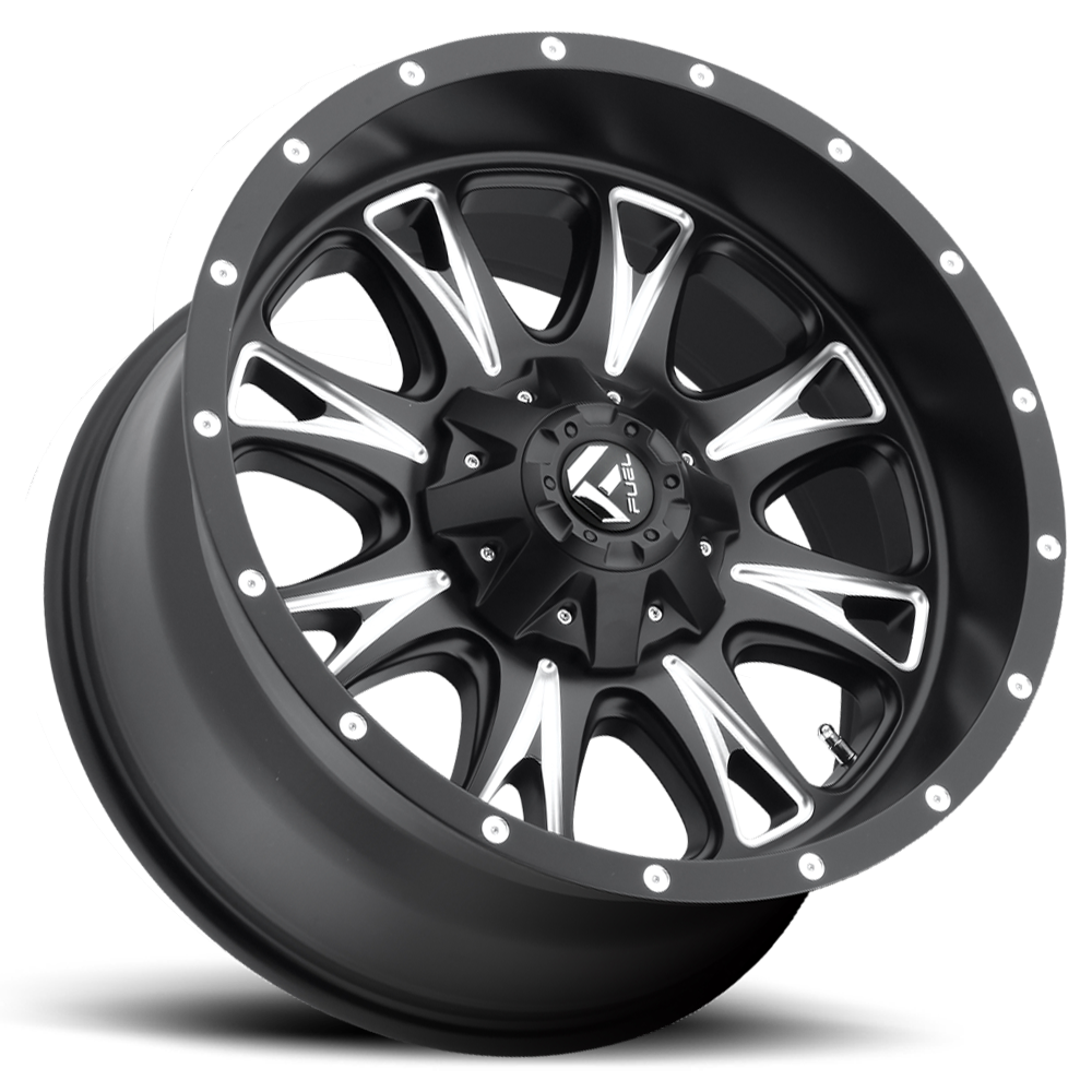 Aluminum Wheels 18X9 Throttle D513 8 On 165.1 Black Milled 125.2 Bore 20 Offset Fuel Off Road Wheels