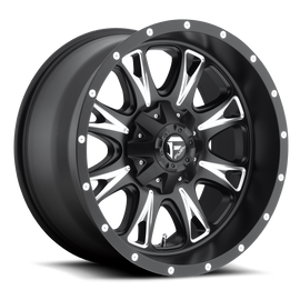 Aluminum Wheels 20X10 Throttle D513 6 On 135/6 On 139.7 Black Milled 106.4 Bore -24 Offset Fuel Off Road Wheels
