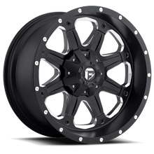 Load image into Gallery viewer, Aluminum Wheels 20X9 Boost D534 6 On 135/6 On 139.7 Black Milled 106.4 Bore 1 Offset Multi Spoke Fuel Off Road Wheels