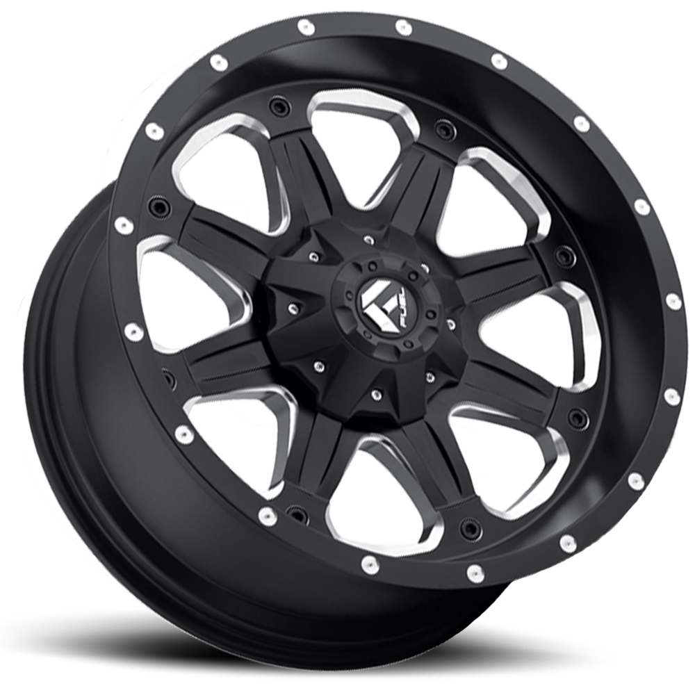 Aluminum Wheels 20X9 Boost D534 6 On 135/6 On 139.7 Black Milled 106.4 Bore 1 Offset Multi Spoke Fuel Off Road Wheels