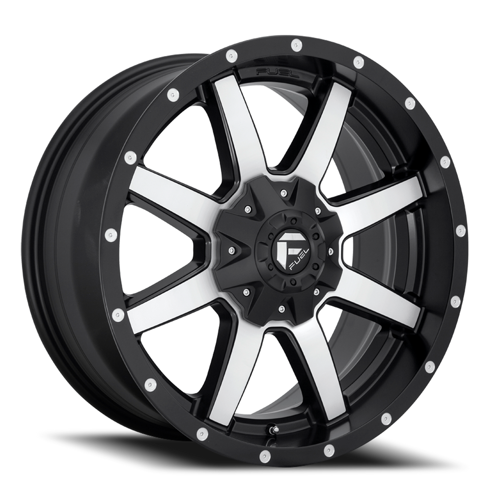 Aluminum Wheels 20X10 Maverick D537 5 On 114.3/5 On 127 Black Machined 78.1 Bore -24 Offset Fuel Off Road Wheels