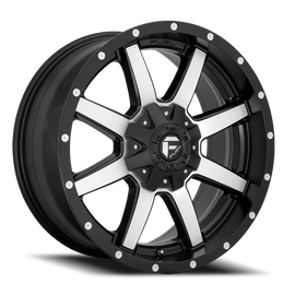Aluminum Wheels 20X10 Maverick D537 8 On 165.1 Black Machined 125.2 Bore -18 Offset Fuel Off Road Wheels