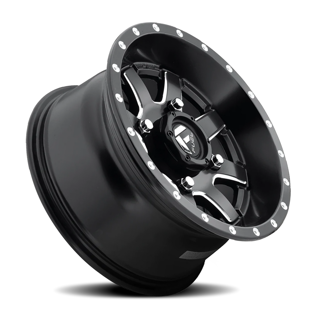 Aluminum Wheels 14X7 Maverick UTV D538 4 On 156 Matte Black Milled 132 Bore 38 Offset Fuel Off Road Wheels
