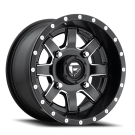 Aluminum Wheels 15X10 Maverick UTV D538 4 On 137 Matte Black Milled 110.2 Bore 0 Offset Fuel Off Road Wheels