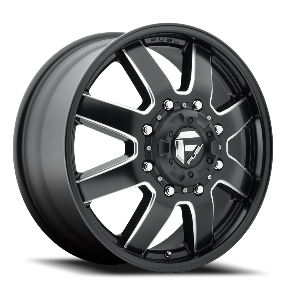 Dually Wheels 17X6.5 Maverick Dually D538 8 On 200 Black Milled 142 Bore 116 Offset 7 Spoke Front Dually Fuel Off Road Wheels