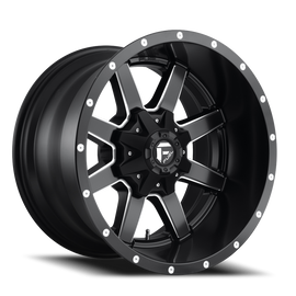 Aluminum Wheels 18X9 Maverick D538 8 On 170 Black Milled 125.2 Bore -12 Offset Fuel Off Road Wheels