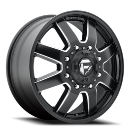 Dually Wheels 20X8.3 Maverick Dually D538 8 On 210 Black Milled 154.3 Bore 122 Offset 7 Spoke Front Dually Fuel Off Road Wheels