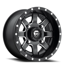 Load image into Gallery viewer, Aluminum Wheels 30X6 Maverick UTV D538 4 On 156 Matte Black Milled 132 Bore 1 Offset Fuel Off Road Wheels