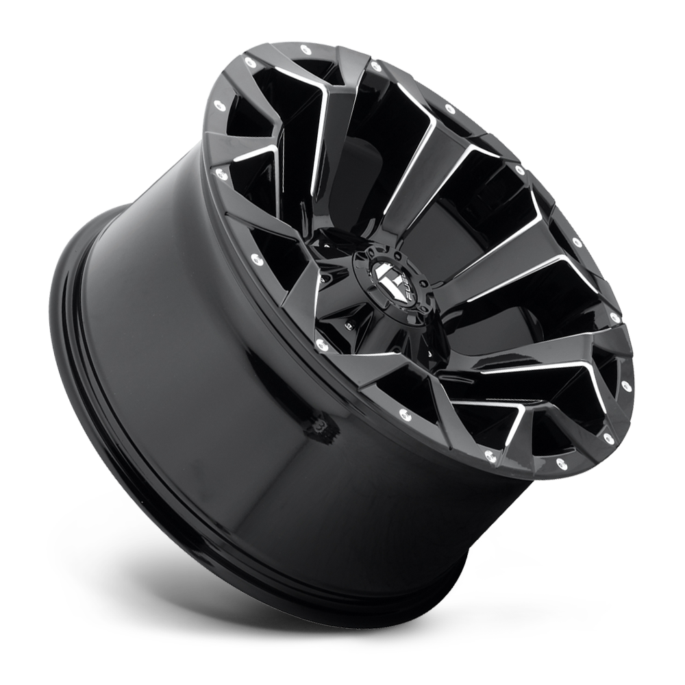 Aluminum Wheels 22X12 Assault D546 6 On 135/6 On 139.7 Matte Black Milled 106.4 Bore -44 Offset 8 Spoke Fuel Off Road Wheels