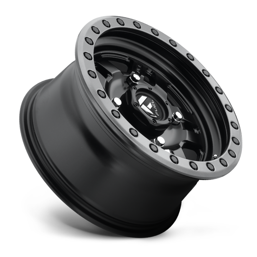Aluminum Wheels 14X7 Anza UTV D557 4 On 136 Matte Black Beadlock 110.2 Bore 38 Offset 5 Spoke Fuel Off Road Wheels