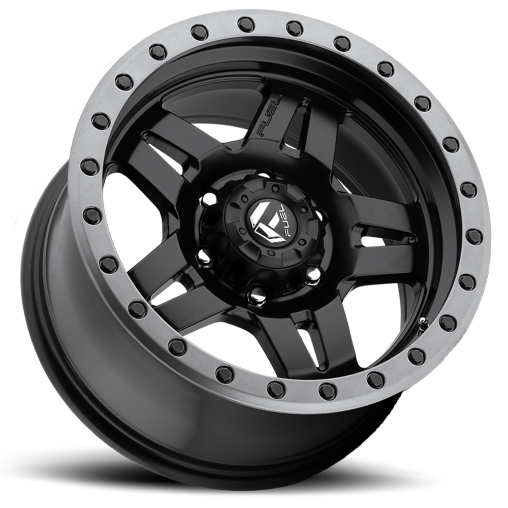 Aluminum Wheels 17X8.5 Anza D557 5 On 127 Matte Black 78.1 Bore -6 Offset 5 Spoke Fuel Off Road Wheels