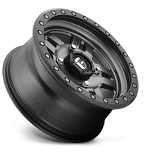 Load image into Gallery viewer, Aluminum Wheels 15X7 Anza UTV D558 4 On 136 Matte Anthracite Gray Black Ring 110.2 Bore 13 Offset 5 Spoke Fuel Off Road Wheels