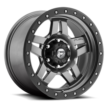 Load image into Gallery viewer, Aluminum Wheels 18X9 Anza D558 8 On 165.1 Matte Gunmetal Gray 125.2 Bore 1 Offset 5 Spoke Fuel Off Road Wheels