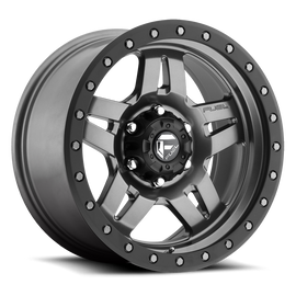 Aluminum Wheels 18X9 Anza D558 8 On 165.1 Matte Gunmetal Gray 125.2 Bore 1 Offset 5 Spoke Fuel Off Road Wheels