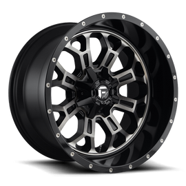 Aluminum Wheels 20X10 Crush D561 6 On 135/6 On 139.7 Gloss Black Double Dark Tint Machined Face 106.1 Bore -19 Offset 8 Spoke Fuel Off Road Wheels