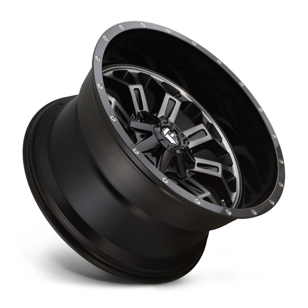 Aluminum Wheels 20X10 Crush D561 6 On 135/6 On 139.7 Gloss Black Double Dark Tint Machined Face 106.4 Bore -18 Offset 8 Spoke Fuel Off Road Wheels