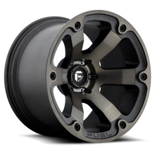 Load image into Gallery viewer, Aluminum Wheels 17X9 Beast D564 5 On 127 Matte Black/Machined Dark Tint 78.1 Bore 1 Offset 6 Spoke Fuel Off Road Wheels