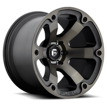 Load image into Gallery viewer, Aluminum Wheels 18X9 Beast D564 8 On 170 Matte Black/Machined Dark Tint 125.1 Bore 1 Offset 6 Spoke Fuel Off Road Wheels