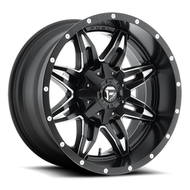 Aluminum Wheels 20X10 Lethal D567 8 On 165.1 Matte Black Milled 125.2 Bore -24 Offset Fuel Off Road Wheels
