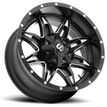 Load image into Gallery viewer, Aluminum Wheels 20X9 Lethal D567 8 On 170 Matte Black Milled 125.2 Bore 1 Offset Fuel Off Road Wheels