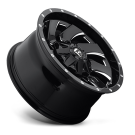 Aluminum Wheels 18X9 Cleaver D574 8 On 180 Gloss Black Milled 124.3 Bore 20 Offset 8 Spoke Fuel Off Road Wheels