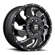 Load image into Gallery viewer, Dually Wheels 20X8.3 Cleaver Dually D574 8 On 165.1 Gloss Black Milled 117 Bore 105 Offset Multi Spoke Front Dually Fuel Off Road Wheels