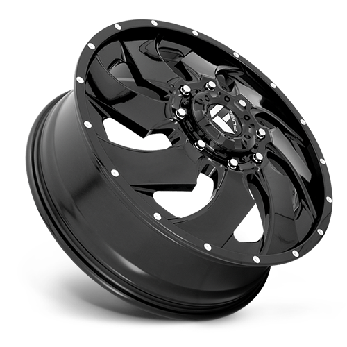 Dually Wheels 20X8.3 Cleaver Dually D574 8 On 165.1 Gloss Black Milled 117 Bore 105 Offset Multi Spoke Front Dually Fuel Off Road Wheels