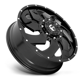 Dually Wheels 20X8.3 Cleaver Dually D574 8 On 200 Gloss Black Milled 142 Bore 105 Offset Multi Spoke Front Dually Fuel Off Road Wheels