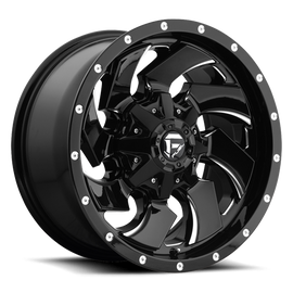 Aluminum Wheels 20X9 Cleaver D574 8 On 180 Gloss Black Milled 124.3 Bore 1 Offset 8 Spoke Fuel Off Road Wheels