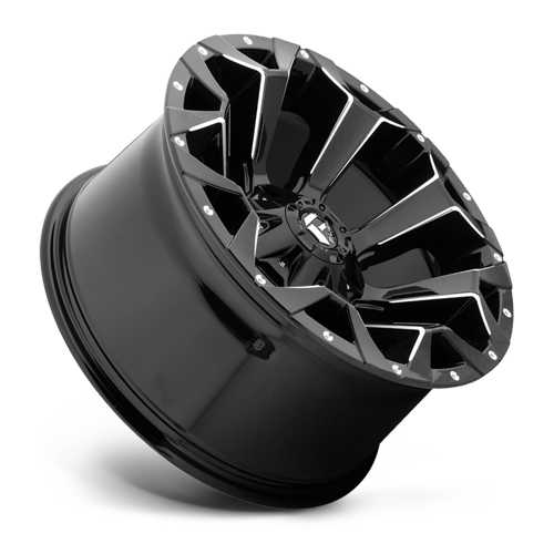 Aluminum Wheels 20X10 Assault D576 5 On 139.7/5 On 150 Gloss Black/Milled 110.3 Bore -18 Offset 8 Spoke Fuel Off Road Wheels