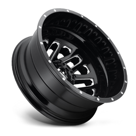 Dually Wheels 20X8.25 Triton Dually D581 8 On 210 Gloss Black Milled 154.3 Bore -221 Offset Mesh Spoke Outer Dually Fuel Off Road Wheels