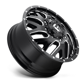 Dually Wheels 20X8.25 Triton Dually D581 8 On 210 Gloss Black Milled 154.3 Bore 105 Offset Mesh Spoke Front Dually Fuel Off Road Wheels