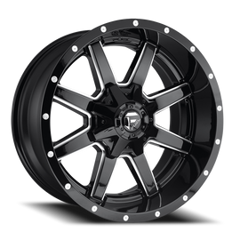 Aluminum Wheels 18X9 Maverick D610 5 On 139.7/5 On 150 Gloss Black/Milled 110.3 Bore 20 Offset Fuel Off Road Wheels