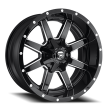 Load image into Gallery viewer, Aluminum Wheels 22X10 Maverick D610 6 On 135/6 On 139.7 Gloss Black Milled 106.1 Bore -24 Offset Fuel Off Road Wheels