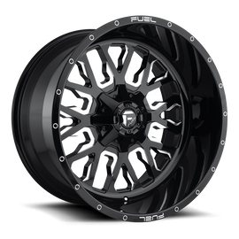 Aluminum Wheels 20X9 Stroke D611 5 On 114.3/5 On 127 Gloss Black/Milled 78.1 Bore 1 Offset Fuel Off Road Wheels
