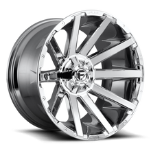 Load image into Gallery viewer, Aluminum Wheels 20X9 Contra D614 8 On 165.1 Chrome 125.2 Bore 1 Offset Multi Spoke Fuel Off Road Wheels