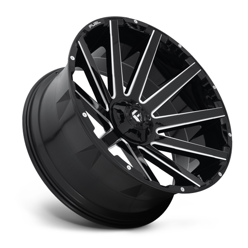 Aluminum Wheels 22X10 Contra D616 8 On 170 Matte Black Milled 125.1 Bore -18 Offset Multi Spoke Fuel Off Road Wheels